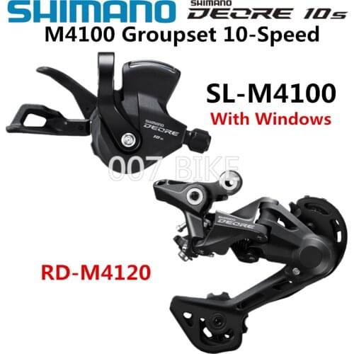 SHIMANO DEORE M4100 Groupset SL M4100 SHIFT LEVER + RD M4120 REAR DERAILLEUR MTB DEORE 10-SPEED SL+RD M5120 M4100 Groupset