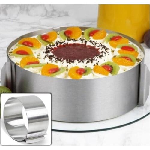 Stainless Steel Adjustable Mousse Ring Round Cake Molds Bakeware Moulds Dessert Cake Tools Kitchen Accessories Kitchen Tools