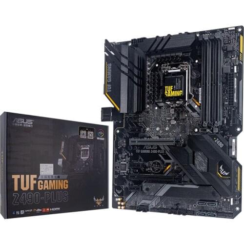 NEW For Asus TUF GAMING Z490-PLUS Motherboard LGA 1151 Z490 Overlocking Support i3 i5 i7 10100F 10400F 10400 10700K
