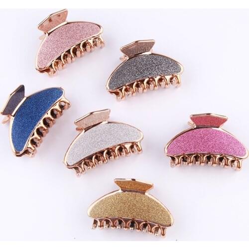 New fashion Shining Girls Hairpins Crab Hair Claw Clamp Women Barrettes Scrub Hair Clips Hair Accessories Headwear