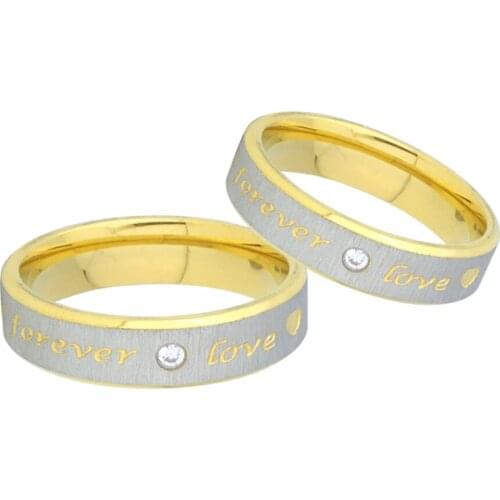 CZ stone Forever Love Couple Rings For Men and Women Alliances Wedding Band Ring Marriage Anniversary Birthday Gift