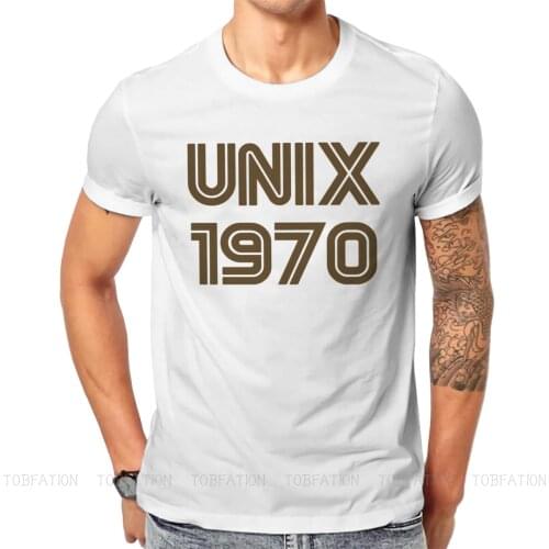 Linux Operating System Tux Penguin Pure Cotton TShirt Unix 1970 Elegant T Shirt Oversized Men Tee Shirt Printing Big Sale