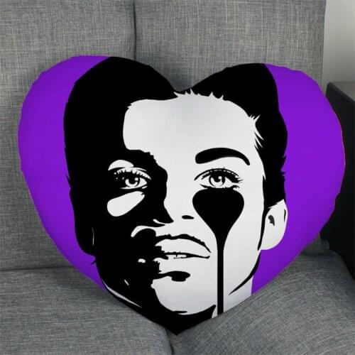 Hot Sale Custom Singer Prince Heart Shape Pillow Covers Bedding Comfortable Cushion/High Quality Pillow Cases
