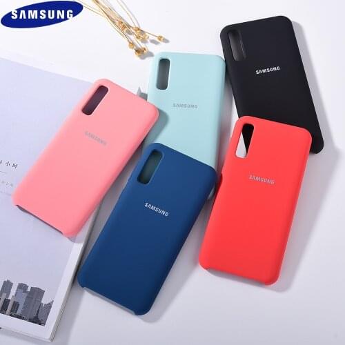 Original Galaxy A70S A50 A50S Liquid Silicone Case Soft-Touch Silky Finish Protective Cover For Samsung A70 A70S