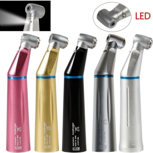 Dental Contra Angle E-generator LED Fiber Optic Low Speed Handpiece 1:1 Fit KAVO MOTOR