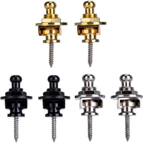 2pcs/set Guitar Strap Lock Strap lock Straplock Button for all Acoustic Electric Bass Guitar Strap 3 Colors Guitarra