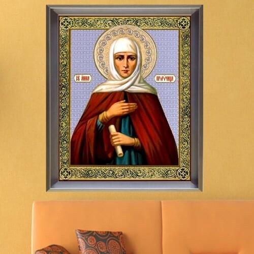 Golden Panno Diamond Painting Religious Full Square New Arrival Home Decoration Diamond Embroidery Portrait Religion Icons 09