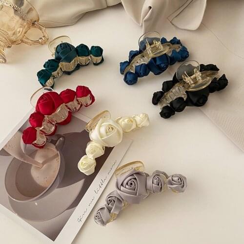 ZOVOLI Hyperbole Big Butterfly Rose Hair Clip Acrylic Hair Claw Clip Big Size Makeup Hair Styling Barrettes for Women Accessorie