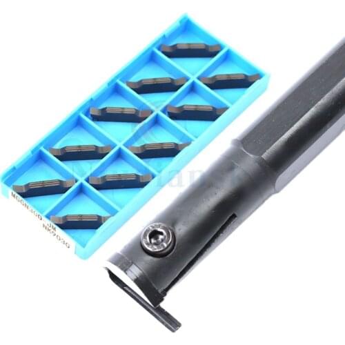 1pc MGIVR2925 MGIVR3125 high strength Inner Diameter Grooving Cutting Toolholder+10pcs MGGN Bevel fine grinding grooving insert
