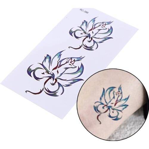 1pcs Tattoo Sticker Waterproof Temporary Tattoo Fox Geometric Animal Tatto Flash Tatoo Fake Tattoos For Girl Women Man Kid
