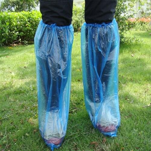 10Pcs/pack Longer Disposable Plastic Outdoor Rainy Day Carpet Cleaning Waterproof Shoe Covers Lengthened and Thickened