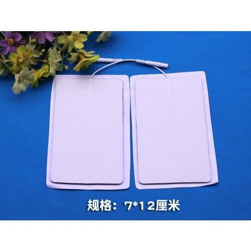 7*12cm 10 pairs/lot White Electrode Pads Adhesive Replacement Tens Pads For EMS Acupuncture Digital Therapy Machine Massager