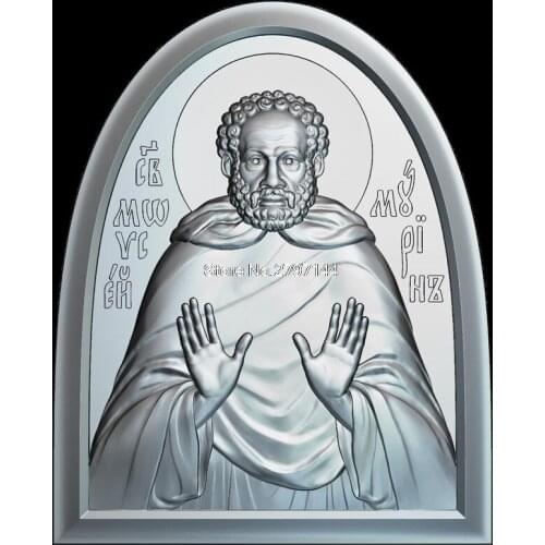 Icon St. Moses Murin 3d model for cnc STL format Religion 3d Relief Model STL Router 3 axis Engraver ArtCam