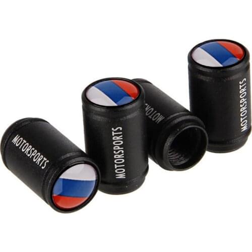 4pcs/set Russia Flag Bike Valve Cap Aluminum Alloy Car Bicycle Truck Tire Valve Cap Dustproof Wheel Cover Protector for Peugeot