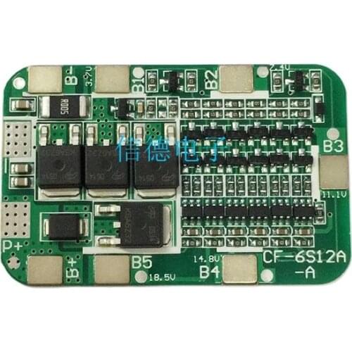 6 strings 22V24V power tools solar lighting 18650 special lithium battery protection board BMS