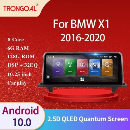 Car Radio GPS Multimedia Navigation DVD Player For BMW X1 2016-2020 10.25 Inch Android 10.0 Auto Stereo Wifi Bluetooth Carplay