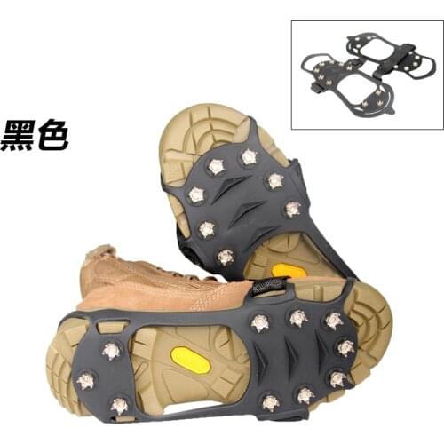 Hot Sale Unisex Ice Snow Shoes Spike Grip Boots Crampons Grippers 10 Studs Anti Slip Crampons Size M Free Shipping