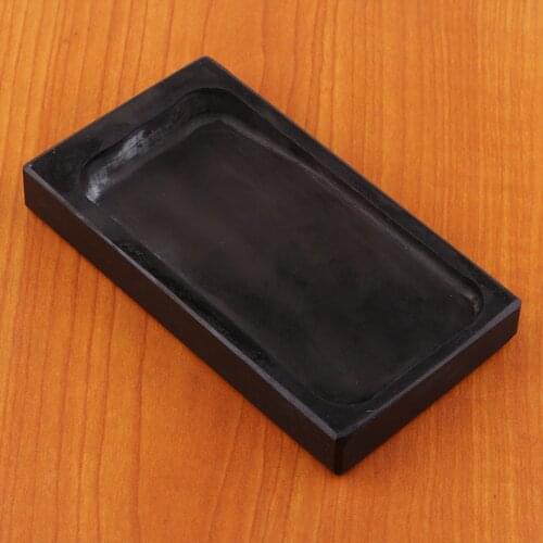 Black Ink Stone for Chinese Calligraphy and Sumi Painting,Natural Inkstone makes the Ink Smooth and Delicate
