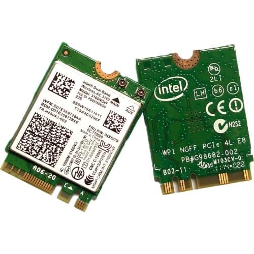 For Lenovo Yoga 3,Yoga 500 E50 B51 B70 G40 G70 Z70 SeriesIntel Dual Band Wireless-AC 3160 802.11ac+BT 4.0 WiFi Card FRU 04X6076