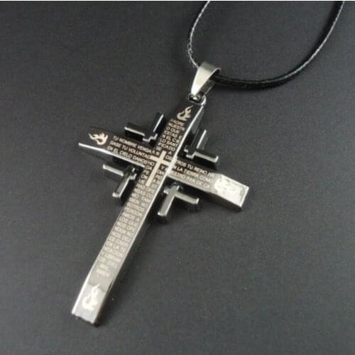 For Women 2021 New Arrival Rope Pendants Bible and Cross Necklaces Men Jewelry Mens Necklace Fashion Collares Chorker Necklace