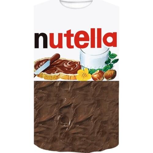 Funny Burger Nutella Donut Food man 3D Printed tshirt Hip Hop cool Unisex T shirt Casual Cartoon Short sleeve Fashion t shirt