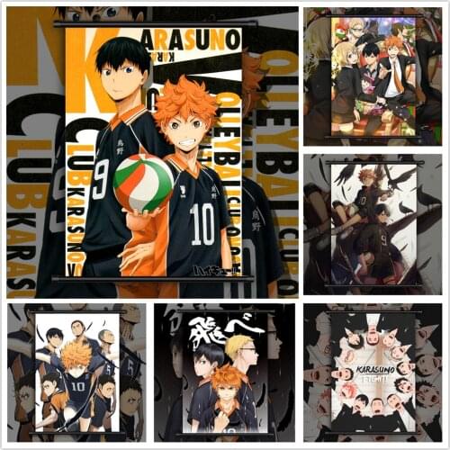 Haikyuu Shoyo Tobio Koushi Kei Ryunosuke Anime manga wall Poster Scroll D