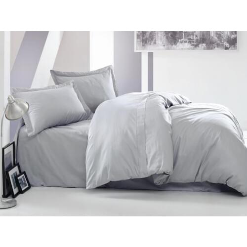 Cotton Box Elegant Satin Duvet cover set Gray