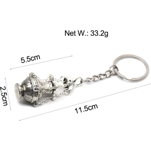 Christian Incense Burner Keychain Religious Key Ring Bag Car Pendant Keyfob Gift