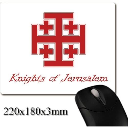 Holy City Jerusalem Knights heraldry printed Heavy weaving anti-slip rubber pad office mouse pad Coaster Party favor gifts