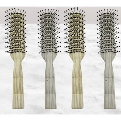 Men Plastic Vent Hair Brush Comb Anti-Static Massage Hair Care Ribs Comb Back Hair Curly Hair Styling Salon Ribs Nine-Row Comb
