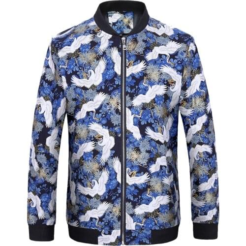 Printing Baseball Jacket Men Casual Stand Collar Bomber Mens Slim Fit Jackets New Autumn High Quality Slim Fit Jackets Male 6XL