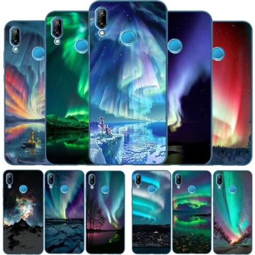 Aurora Soft Silicone Phone Case For Huawei P9 P10 P20 P30 P40 LITE P20 P30 P40 PRO P smart Y6 Y7 Y9 Prime nova 3i