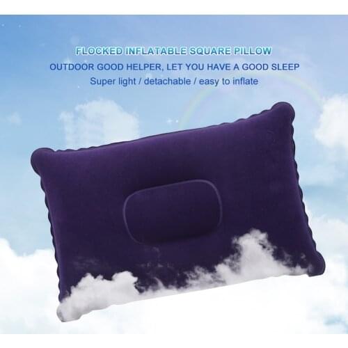 Portable Inflatable Air Pillows Ultralight PVC Camping Travel Sleep Cushion Outdoor PVC Pillow Hiking Beach Car Plane Head Rest