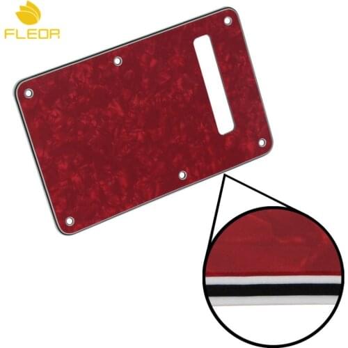FLEOR Red Pearl ST Guitar Tremolo Cover Back Plate Backplate with Screws for Electric Guitar