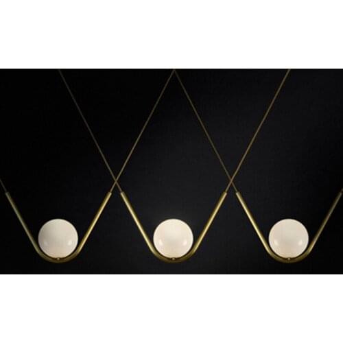 Nordic Unique V Shape Led Chandelier DIY Adjustable Hanging Chandelier Lighting Dining Room Suspend Lamparas Drop Light Fixtures