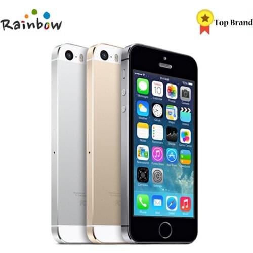 Original Unlocked Apple iPhone 5s 16GB / 32GB ROM 8MP camera 1136x640 pixel WIFI GPS Bluetooth Cell phone Multi Language