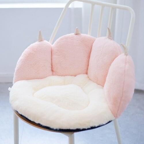 50*43*26cm NEW Stuffed Colorful Cat Paw Fuzzy Plush Sofa Seat Cushion Animal Indoor Floor Chair Pillow for Winter Warm