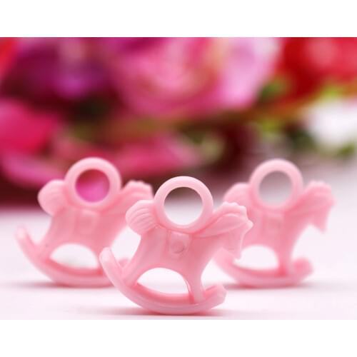 24pcs/pack Acrylic Baby Shower Favors Transparent Carriage Girl Boy Birthday Party Gift Baby Gifts Resin Accessories Party Decor