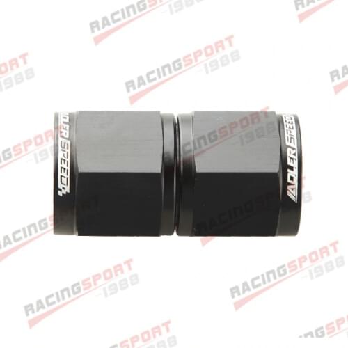 Straight 10AN AN10 Female To Female Swivel Flare Union Adapter Fitting Black