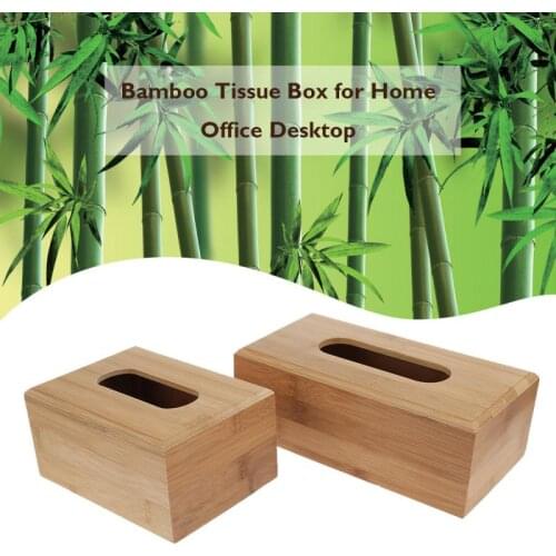 S/M/L Bamboo Tissue Box Car Household Rectangular Towel Napkin Office Desktop Bottom Pull Cover Practical Convenient