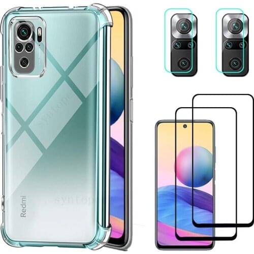 360 Case + Glass for Redmi Note 10 S Silicone Cases Note 10S Xiaomi Redmi Note10 5G Phone Cover Redminote 10 Pro Nota 10S Case