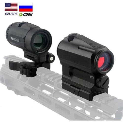 Tactical MICRO 3X Magnifier Scope Sight with Switch to Side QD Mount for Holographic Red Dot Sights