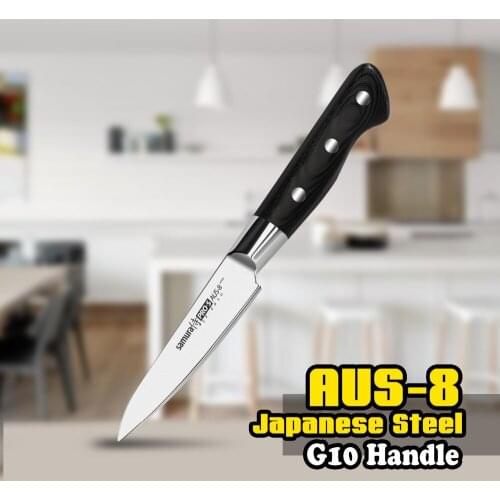 TUO CUTLERY Paring Knife - AUS-8 Japanese HC Steel Fruit Pelling Peller Kitchen Knife - Non-slip Ergonomic G10 Handle - 3.5