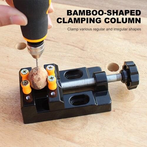 1 set Black Jaw Bench Clamp Mini Drill Press Vice Micro Clip Opening Parallel Table Flat Vise DIY Hand Tools