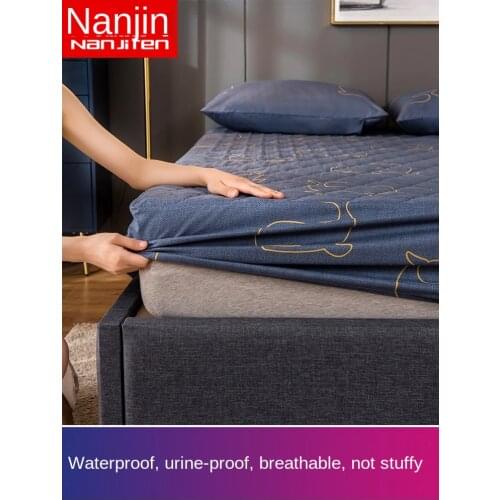 Waterproof Quilted Fitted Sheet Bedspread One-Piece Waterproof Breathable Mattress Cover
