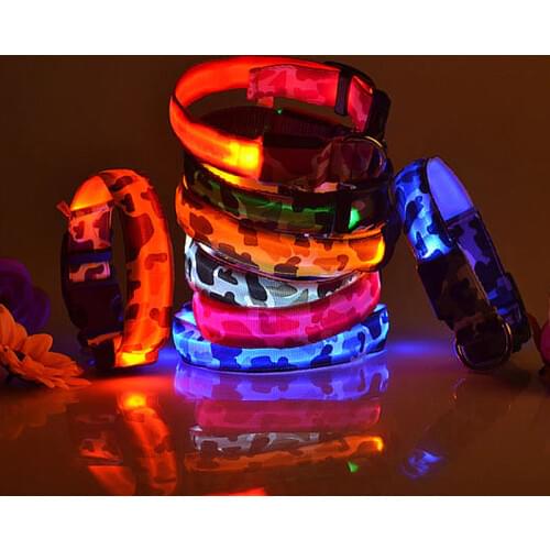 Waterproof USB Charging LED Dog Collar Anti-Lost Avoid Car Accident Collar For Dogs Collars Leads LED Supplies Pet Products