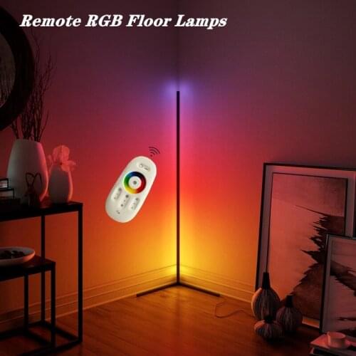 Dimming Remote Control RGB Corner Floor Lamps Colorful Interior Bedroom Living Room LED Atmosphere Decoration Standing Light