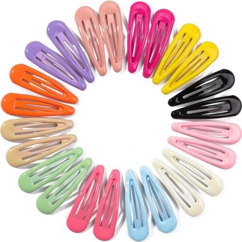 Ins Style 10/20/30/40Pcs Candy Color Girls Barrettes Hair Clips For Women Alloy Hairpins Snap Hairgrip Bobby Hair Accessories