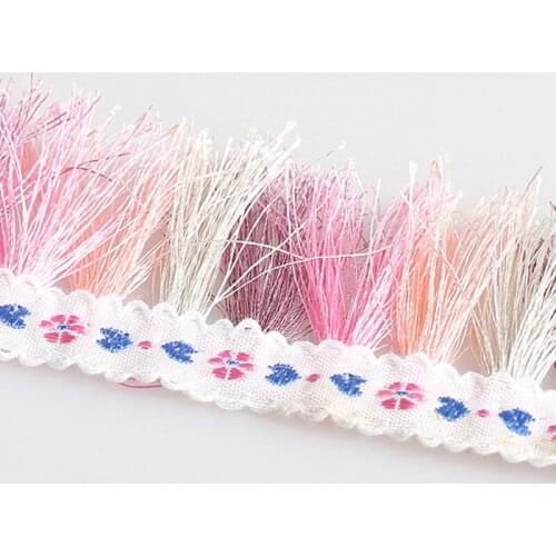 10 yards Geometry Embroidery Tassle Jacquard Ribbon for DIY Craft Curtain Home Textile Clothing Bags Trims Accessories