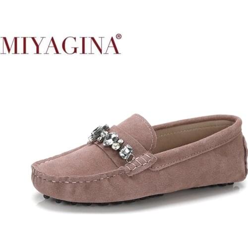 100% genuine cowhide leather women shoes Female Casual Fashion Flats Spring Autumn driving shoes women leather loafers